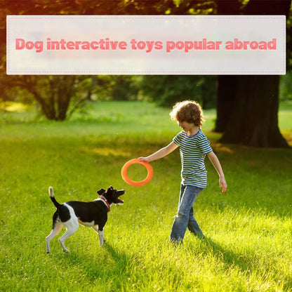 Interactive Orange Dog Flying Disk - Durable EVA Training Ring for Fun and Engaging Play