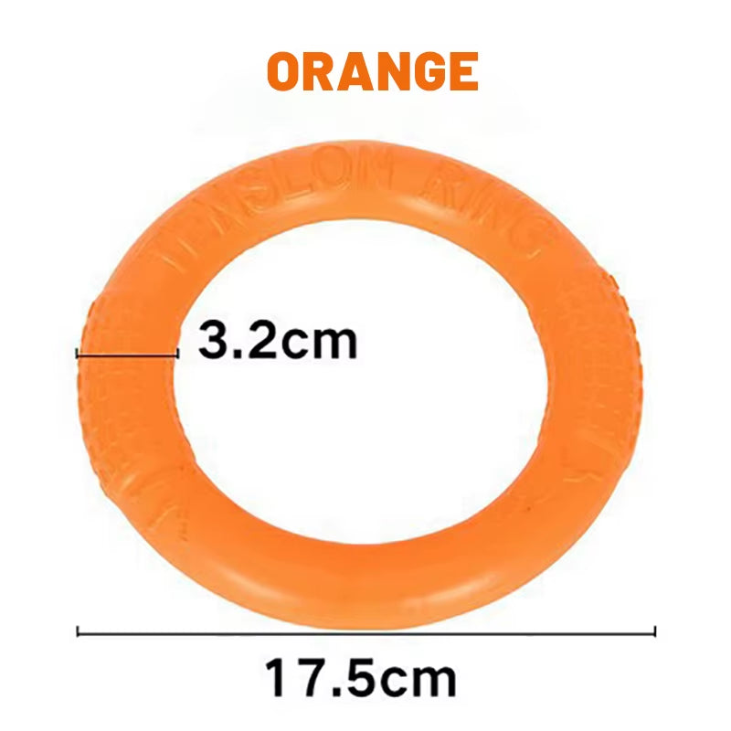 Interactive Orange Dog Flying Disk - Durable EVA Training Ring for Fun and Engaging Play