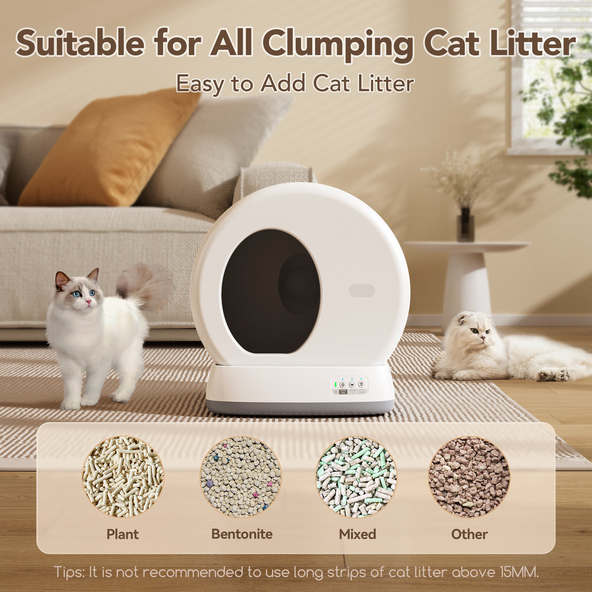 Revolutionary Self-Cleaning Cat Litter Box with APP Control, Safety Sensors, Odor Isolation & Health Monitoring