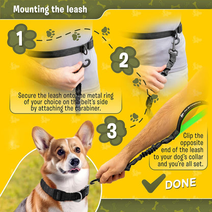 Ultimate Hands-Free Dog Leash: Premium Comfort & Freedom for Active Medium Dogs - Perfect for Running, Walking, and Hiking!