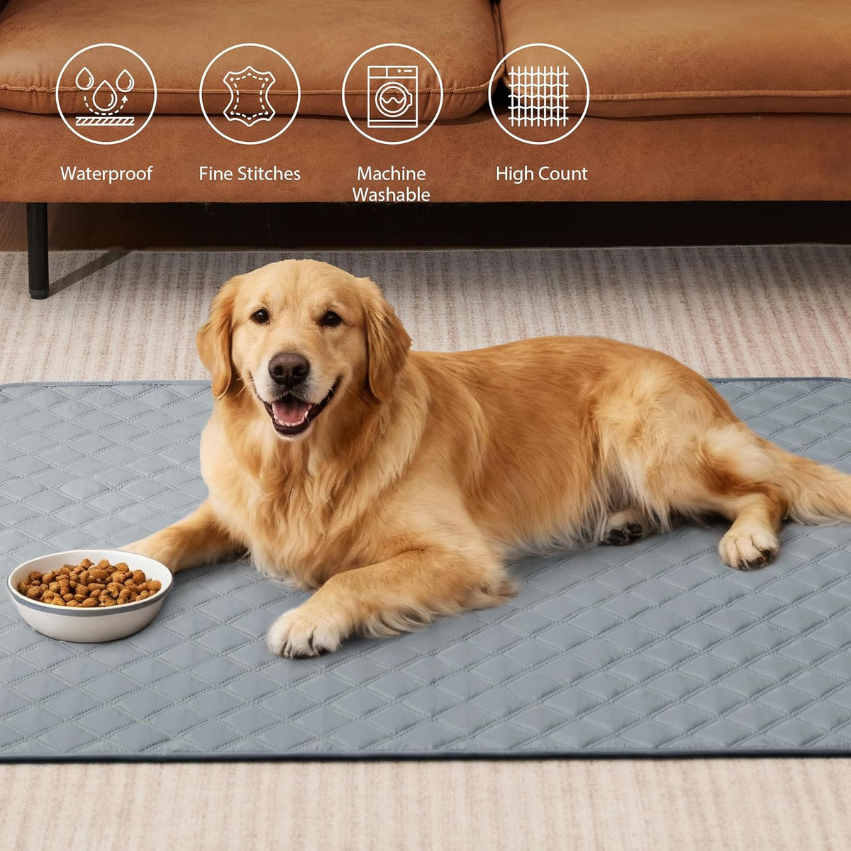 Large/Extra Large Reusable Washable Dog Pee Pads - 36'' x 41'' - 2 Pack, Absorbent, Non-Slip, Waterproof, Leak-Proof Training Pads for Puppies and Dogs