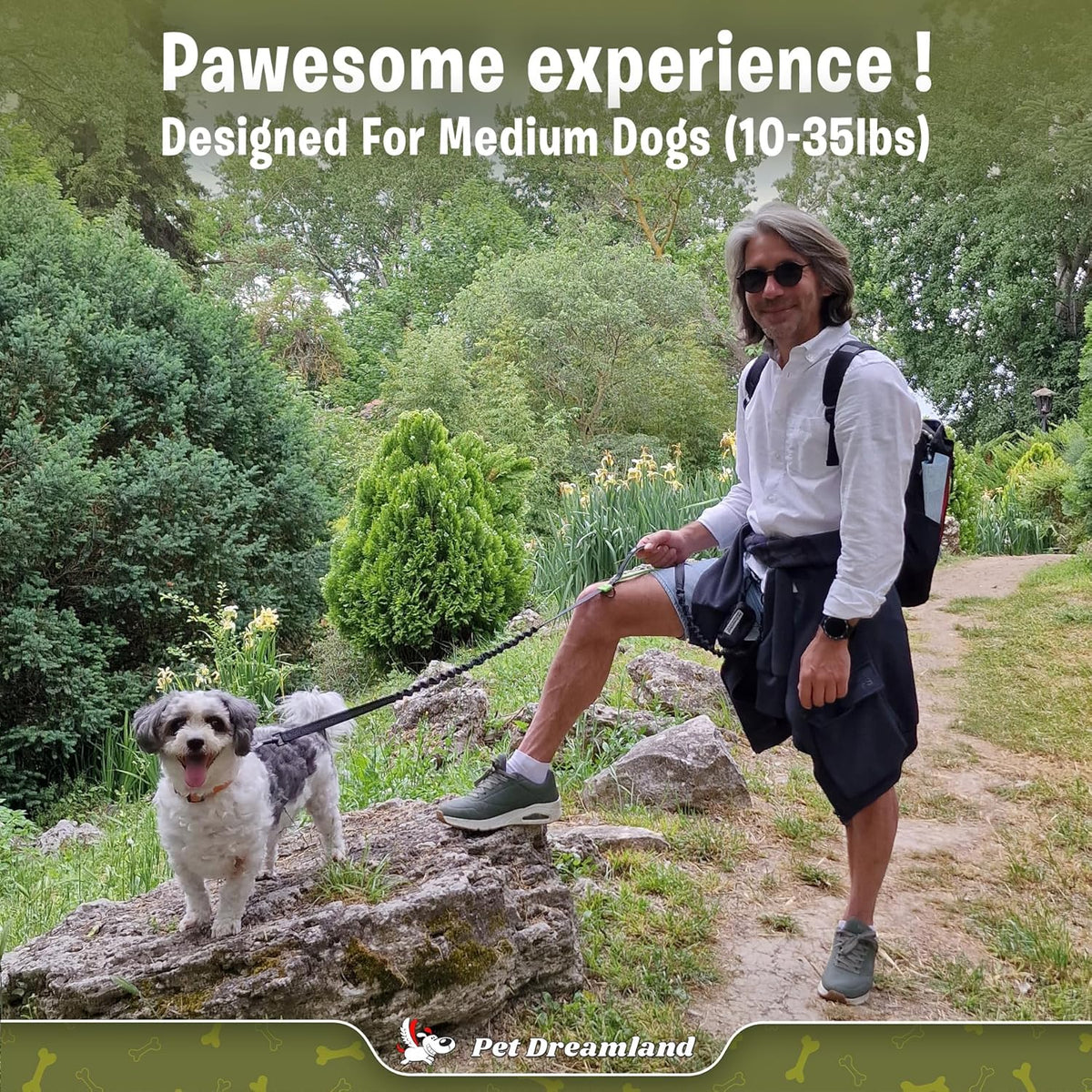 Ultimate Hands-Free Dog Leash: Premium Comfort & Freedom for Active Medium Dogs - Perfect for Running, Walking, and Hiking!