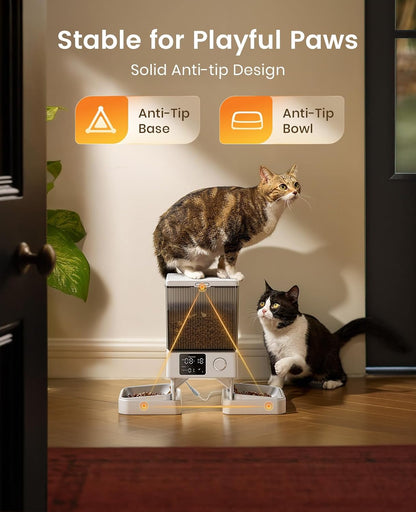 Smart Automatic Cat Feeder for 2 Cats - Timed Food Dispenser for Happy Pets!