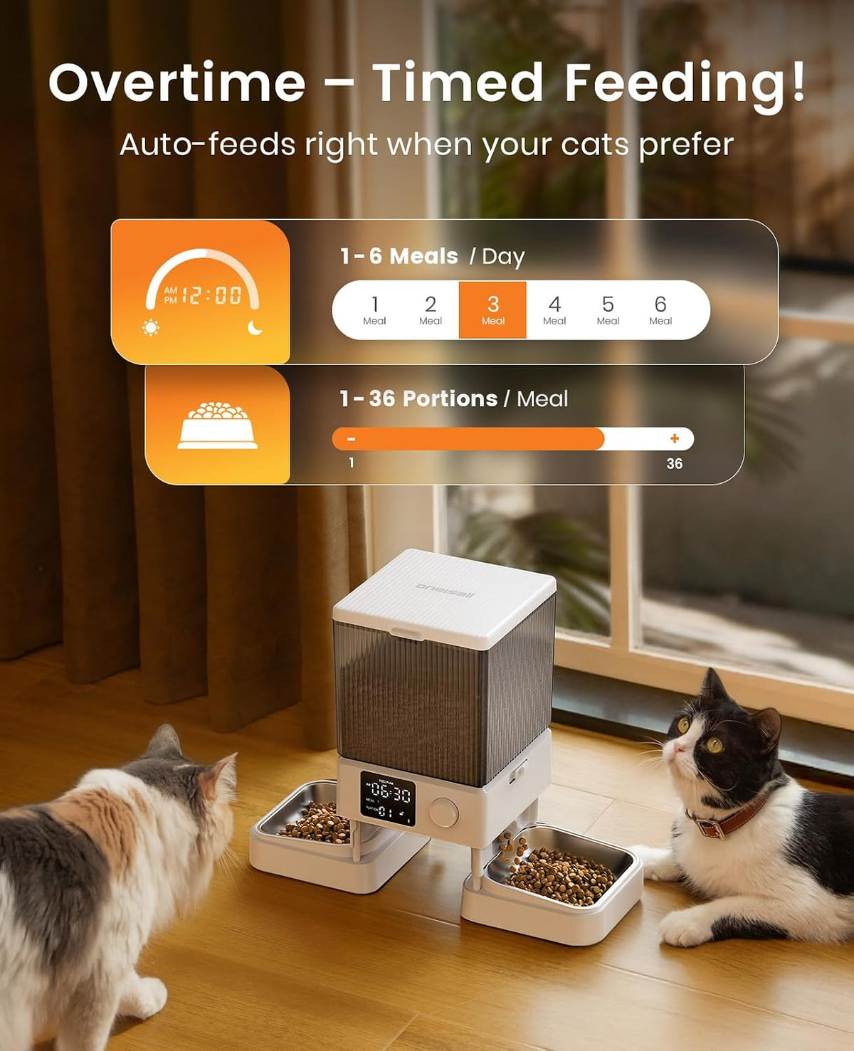 Smart Automatic Cat Feeder for 2 Cats - Timed Food Dispenser for Happy Pets!