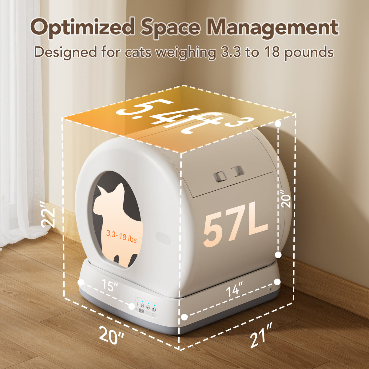 Revolutionary Self-Cleaning Cat Litter Box with APP Control, Safety Sensors, Odor Isolation & Health Monitoring