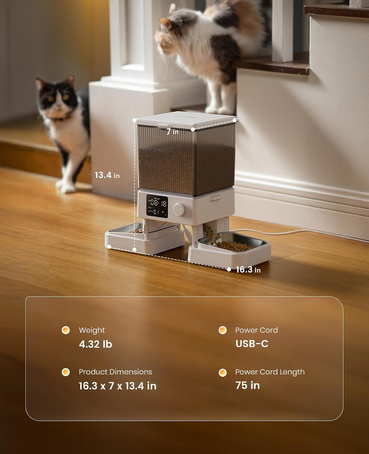 Smart Automatic Cat Feeder for 2 Cats - Timed Food Dispenser for Happy Pets!