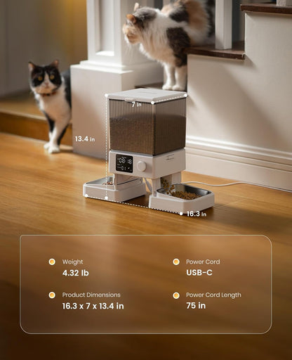 Smart Automatic Cat Feeder for 2 Cats - Timed Food Dispenser for Happy Pets!