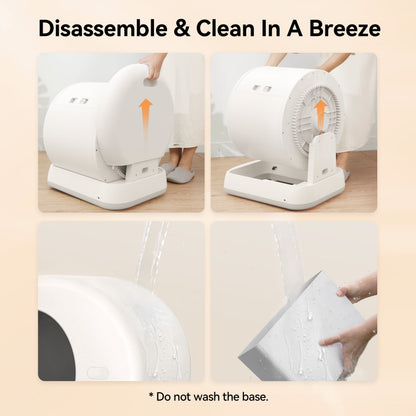 Revolutionary Self-Cleaning Cat Litter Box with APP Control, Safety Sensors, Odor Isolation & Health Monitoring