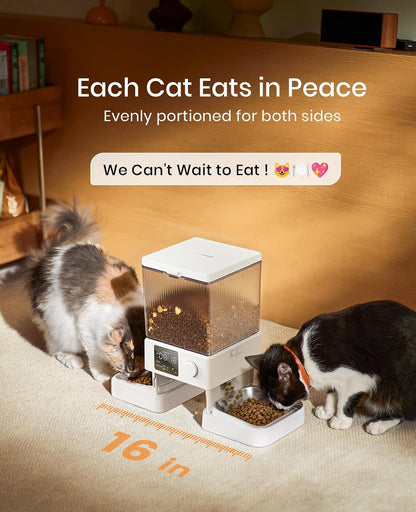 Smart Automatic Cat Feeder for 2 Cats - Timed Food Dispenser for Happy Pets!