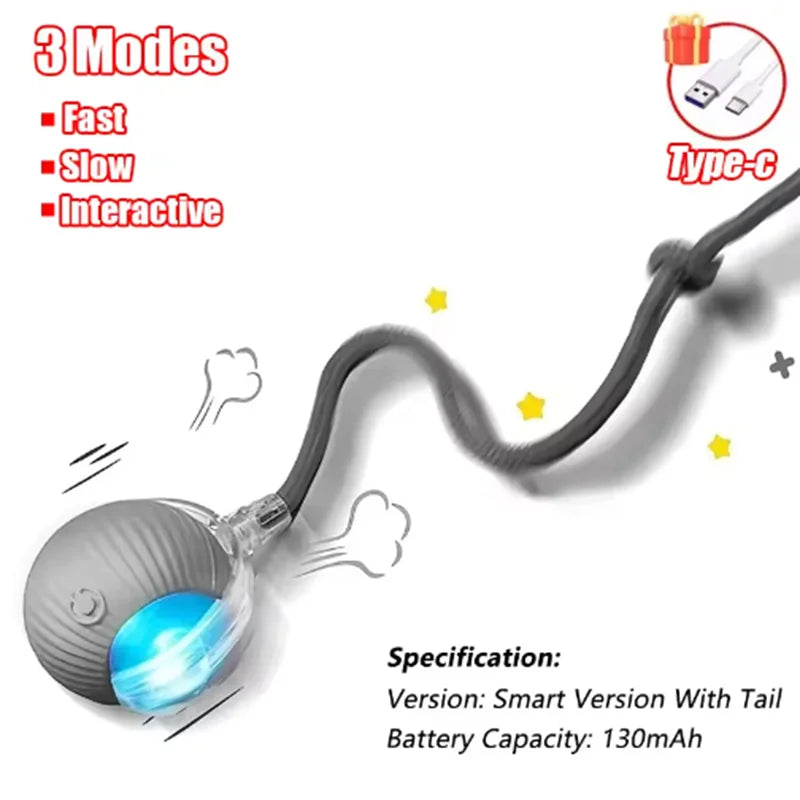 Intelligent Interactive Cat Ball Long-Lasting and Durable Easy to Clean Intelligent Obstacle Avoidance Pet Dog Toys