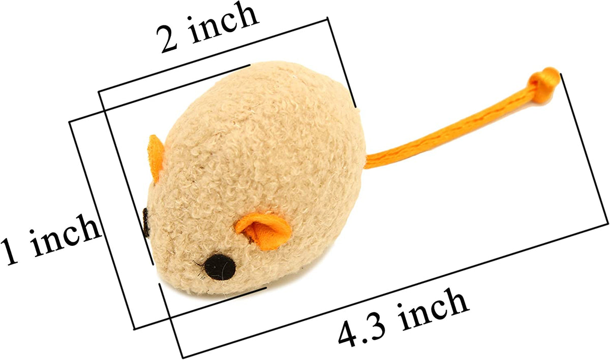 20 Pcs Interactive Catnip Mice Toys - Fun Playtime for Cats, Kittens, and Puppies (Grey)